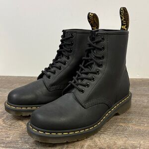 Dr. Martens 1460 Black Smooth Leather Lace-Up Combat Boots M US 8 | W  US 9